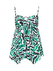 Yours Curve Green Ring Bandeau Tankini - Image 6 of 7