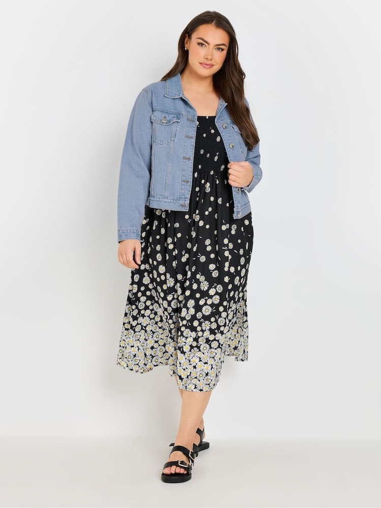Yours Curve Blue Classic Denim 100% Cotton Jacket - Image 2 of 10