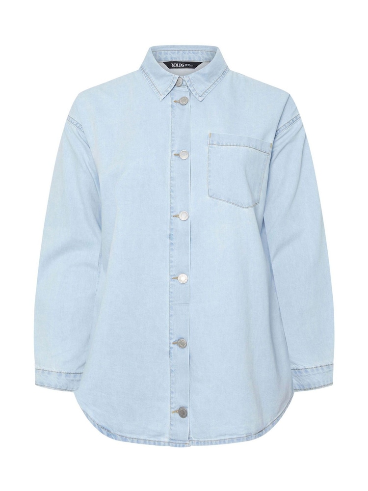 Camisa vaquera de algodón 100 % de Yours Curve - Imagen 6 de 6 Camisa vaquera de algodón 100 % de Yours Curve - Imagen 6 de 6