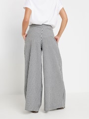 PixieGirl Petite Black Gingham Palazzo 100% Cotton Trousers - Image 3 of 4