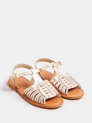 Yours Curve Gold Extra Wide Fit Open Toe Fisherman Sandals - Image 2 of 5