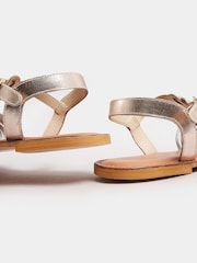 Yours Curve Gold Extra Wide Fit Open Toe Fisherman Sandals - Image 4 of 5