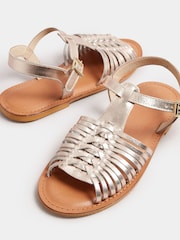Yours Curve Gold Extra Wide Fit Open Toe Fisherman Sandals - Image 5 of 5