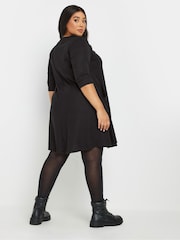 Yours Curve Black Soft Touch Jumper Dress - Image 4 of 5