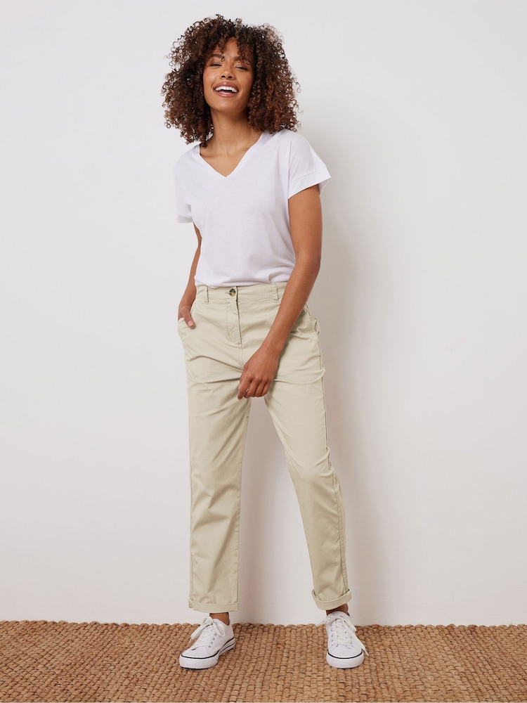 M&Co Natural Petite Chino Trousers - Image 1 of 5 M&Co Natural Petite Chino Trousers - Image 1 of 5