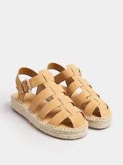 Yours Curve Natural Extra Wide Fit Fisherman Flatform Sandals - Image 2 of 4