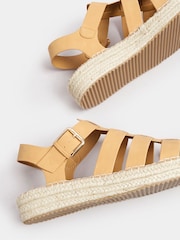 Yours Curve Natural Extra Wide Fit Fisherman Flatform Sandals - Image 3 of 4