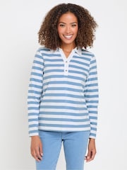 M&Co Blue Long Sleeve Polo Shirt - Image 1 of 6