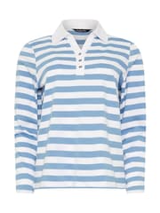 M&Co Blue Long Sleeve Polo Shirt - Image 6 of 6