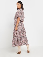 PixieGirl Petite Pink Floral Print Smock Dress - Image 3 of 5