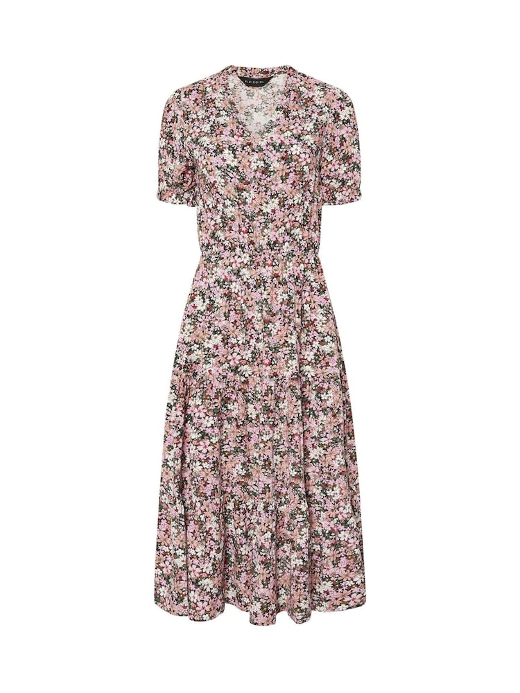 PixieGirl Petite Pink Floral Print Smock Dress - Image 5 of 5