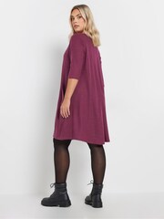 Yours Curve Pink Soft Touch Pocket Dress - Image 3 of 5