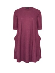 Yours Curve Pink Soft Touch Pocket Dress - Image 5 of 5