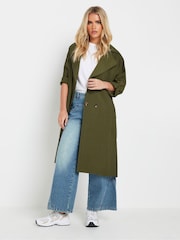 Зеленый - PixieGirl Petite Duster Trench Coat - Image 1 of 4