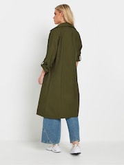 Зеленый - PixieGirl Petite Duster Trench Coat - Image 3 of 4