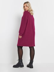 Yours Curve Pink Soft Touch Jumper Dress - Image 3 of 5