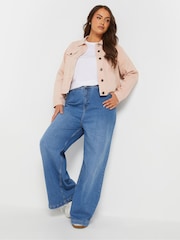Yours Curve Pink Classic Denim 100% Cotton Jacket - Image 2 of 5