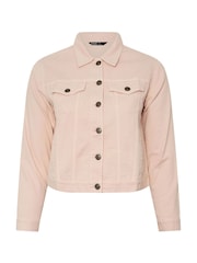 Yours Curve Pink Classic Denim 100% Cotton Jacket - Image 5 of 5
