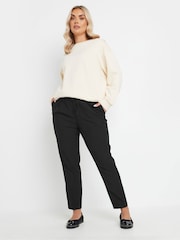 Yours Curve Tie Waist Straight Leg Trousers - صورة 2 من 5