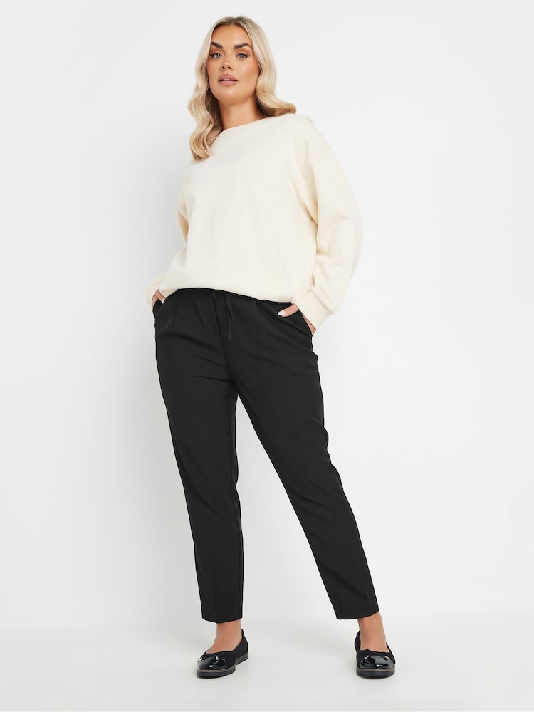 Yours Curve Tie Waist Straight Leg Trousers - صورة 2 من 5