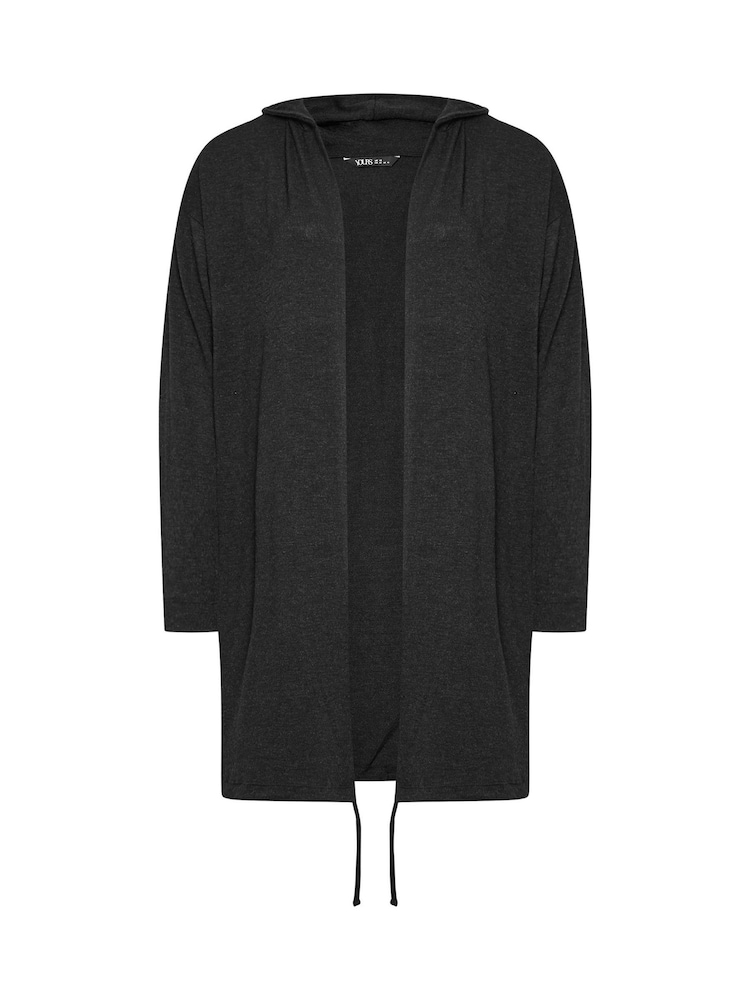 Yours Curve Black Longline Hoodie - Image 5 of 5
