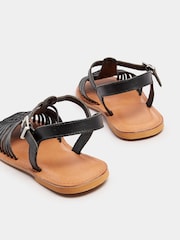 Yours Curve Black Extra Wide Fit Open Toe Fisherman Sandals - Image 3 of 5