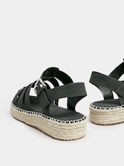 Yours Curve Black Extra Wide Fit Fisherman Flatform Sandals - Image 4 of 5
