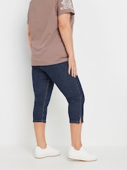 Yours Curve Blue AVA Capri Trousers - Image 3 of 5