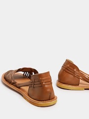 Yours Curve Natural Wide Fit Woven Leather Flat Pumps - Image 4 of 5