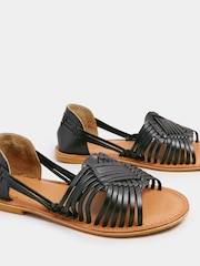 Yours Curve Black Wide Fit Woven Leather Flat Pumps - Image 4 of 4