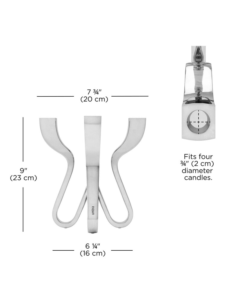 Umbra Chrome Chorus Candelabra Candle Holder - Image 5 of 5 Umbra Chrome Chorus Candelabra Candle Holder - Image 5 of 5