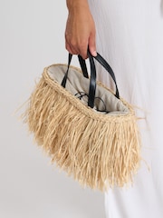 South Beach Mini Straw Fringe Bag - Image 5 of 5