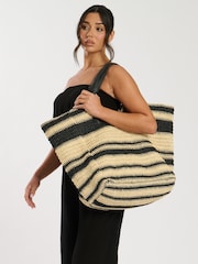 South Beach Natural Oversized Woven Shoulder Bag - Image 4 of 4