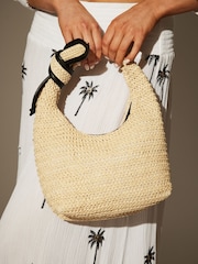 South Beach Cream Mini Clutch Bag With Bow Tie - Image 1 of 4