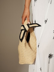 South Beach Cream Mini Clutch Bag With Bow Tie - Image 3 of 4