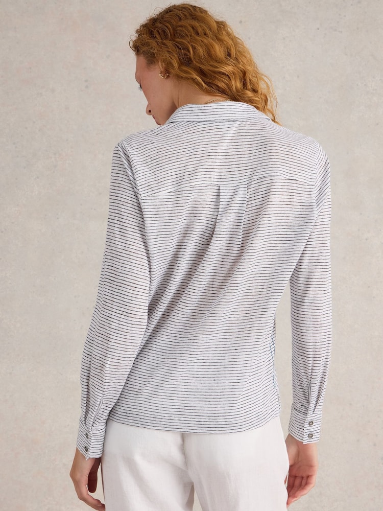White Stuff White Charlie 100% Linen Shirt - Image 2 of 6