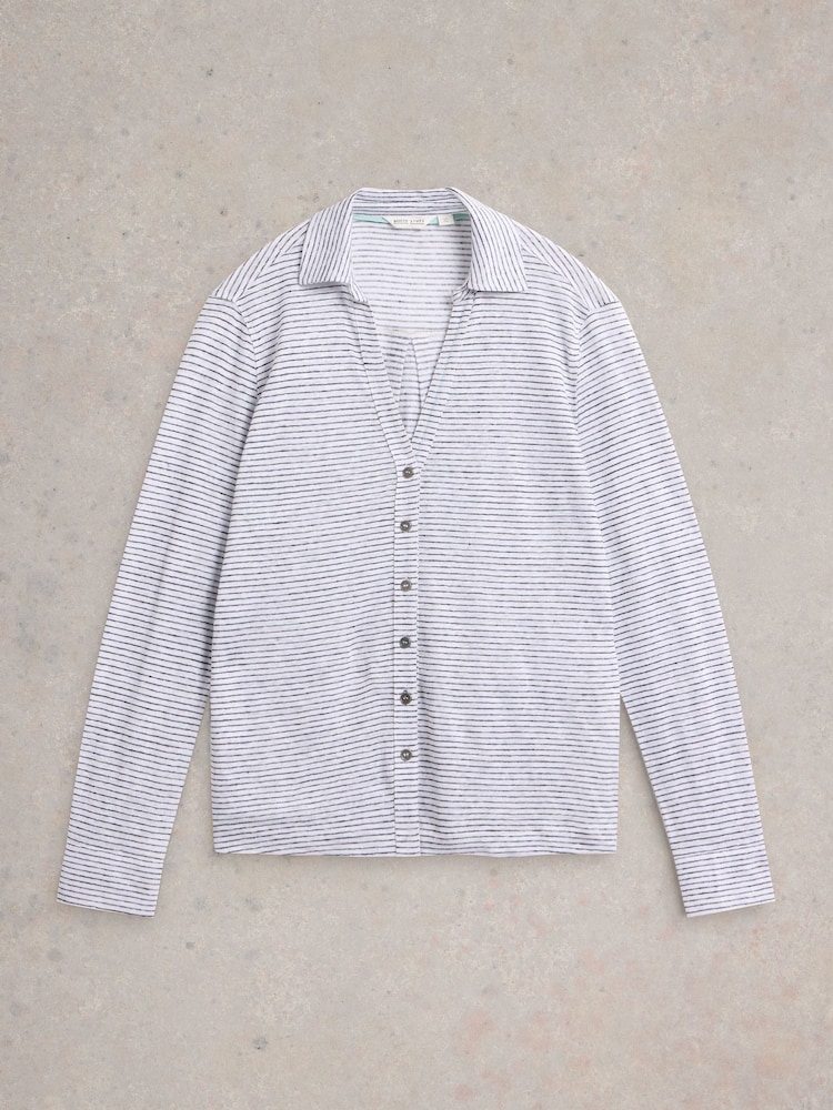 White Stuff White Charlie 100% Linen Shirt - Image 5 of 6