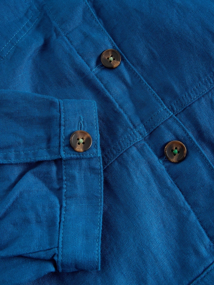 White Stuff Blue Camille 100% Linen Jacket - Image 6 of 6 White Stuff Blue Camille 100% Linen Jacket - Image 6 of 6