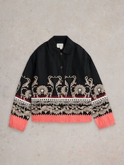 White Stuff Black Carrie 100% Linen Jacket - Image 5 of 6