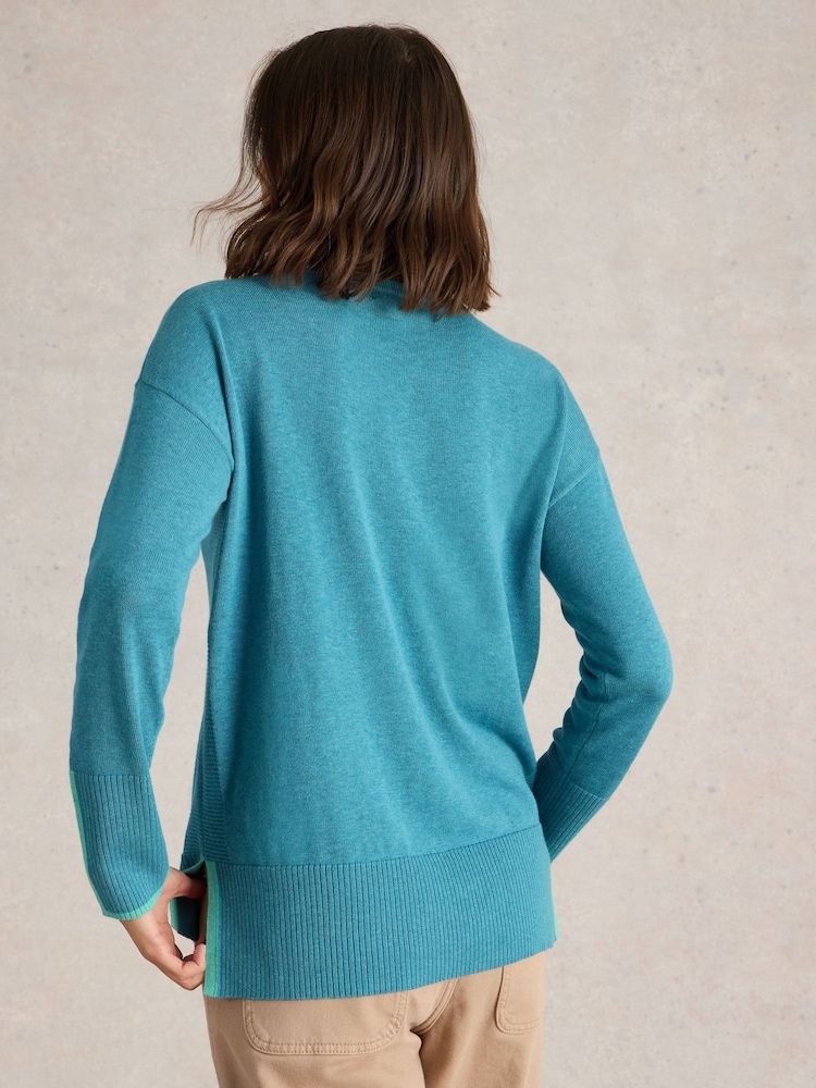 White Stuff Blue Olive Jumper - Image 2 of 6