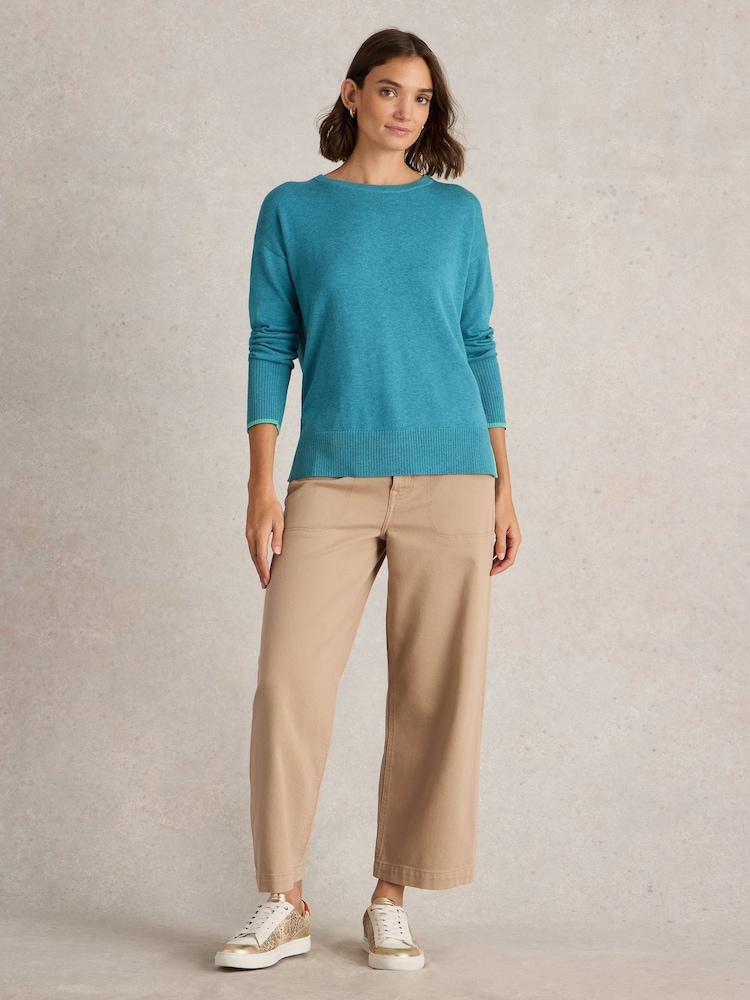 White Stuff Blue Olive Jumper - Image 3 of 6