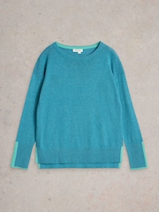 White Stuff Blue Olive Jumper - Image 5 of 6