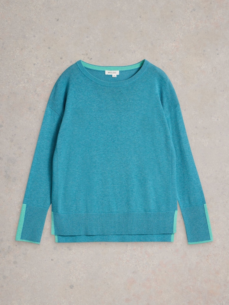 White Stuff Blue Olive Jumper - Image 5 of 6