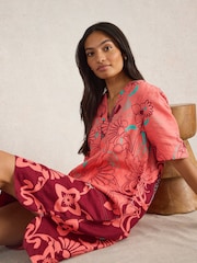 White Stuff Red June 100% Linen Dress - Image 1 of 6