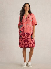 White Stuff Red June 100% Linen Dress - Image 3 of 6