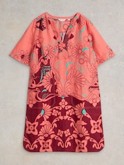 White Stuff Red June 100% Linen Dress - Image 5 of 6