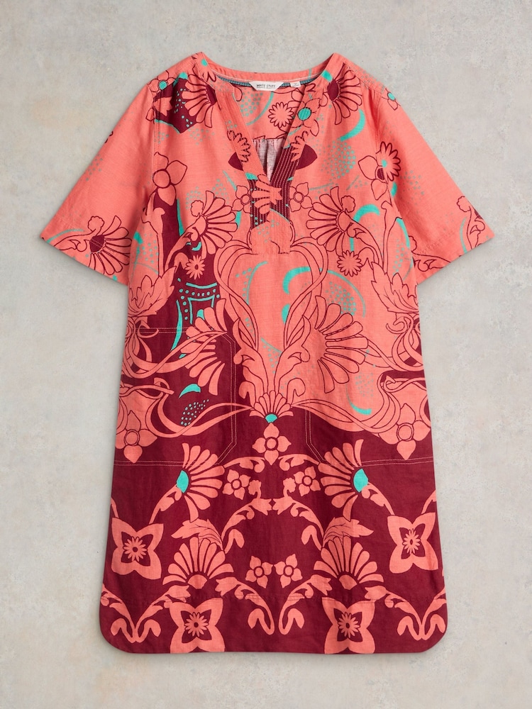 White Stuff Red June 100% Linen Dress - Image 5 of 6