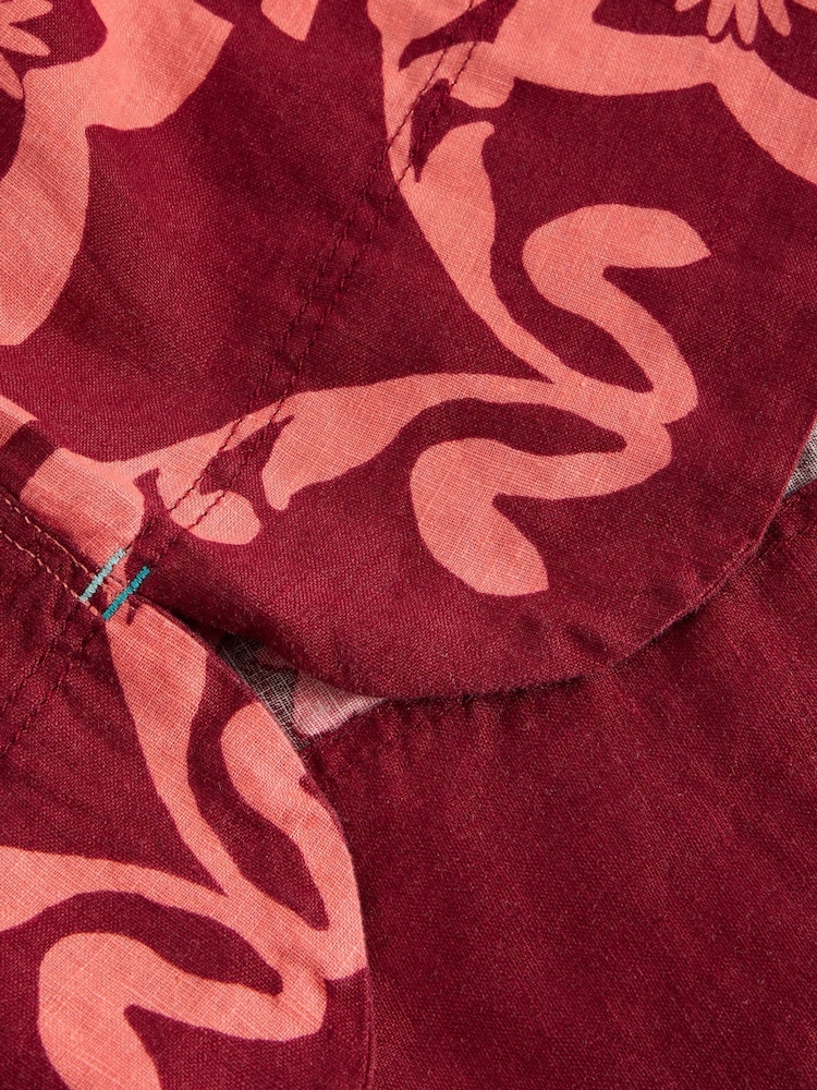 White Stuff Red June 100% Linen Dress - Image 6 of 6