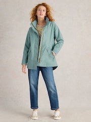 White Stuff Blue Lexi Waterproof Coat - Image 1 of 6
