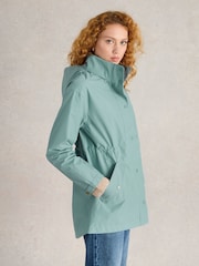 White Stuff Blue Lexi Waterproof Coat - Image 3 of 6